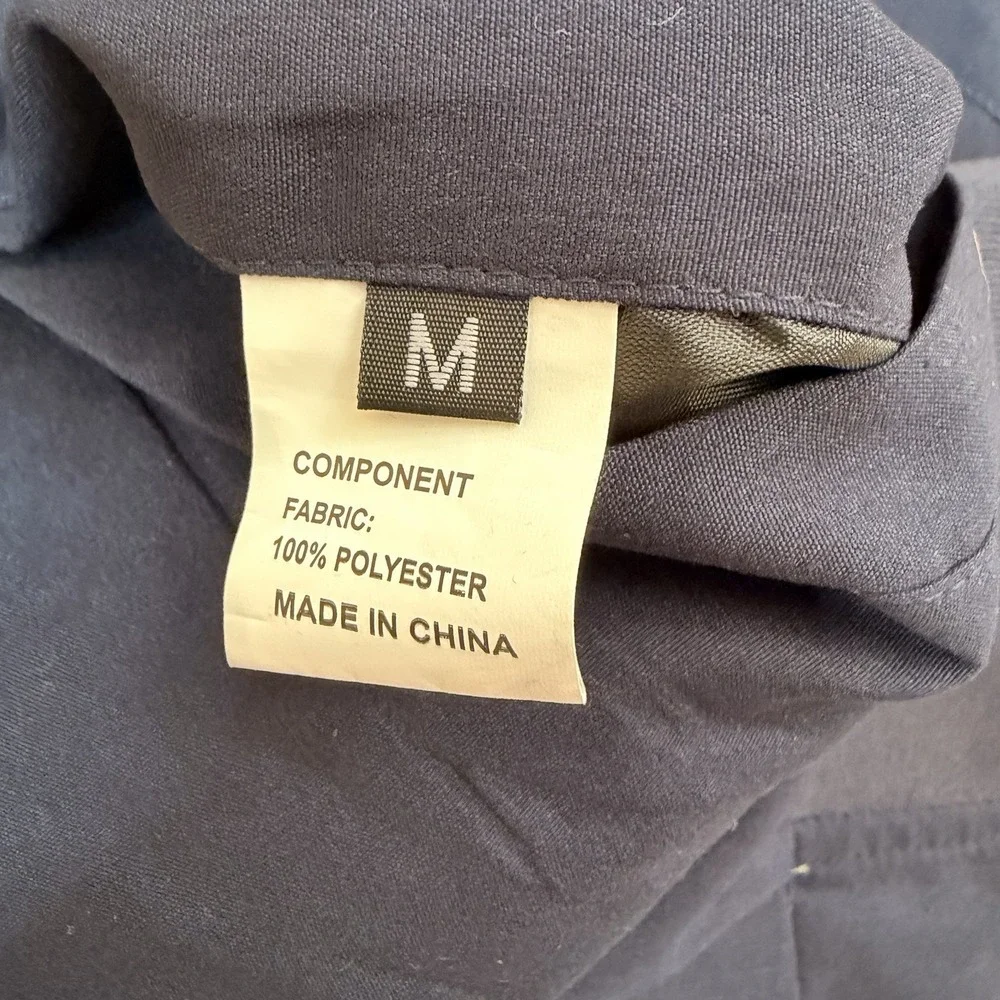 men's navy blue and olive green reversible bomber jacket SZ-M‎ gold tone zipper